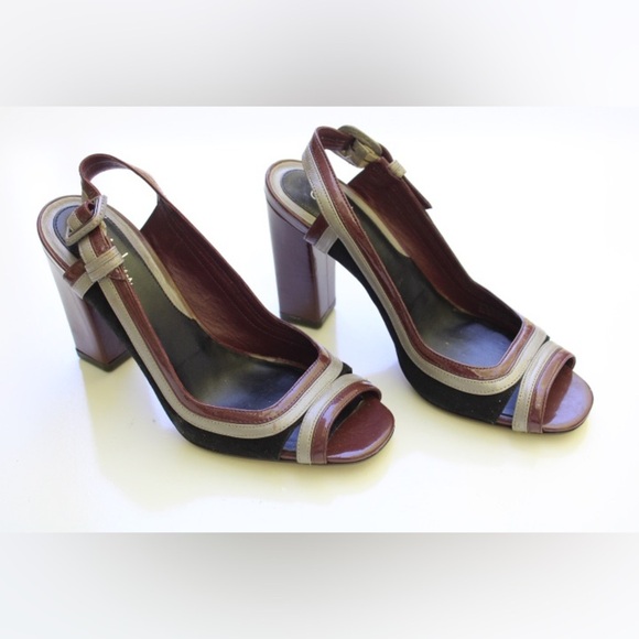 Cole Haan sling back peep toe pumps - Picture 1 of 8